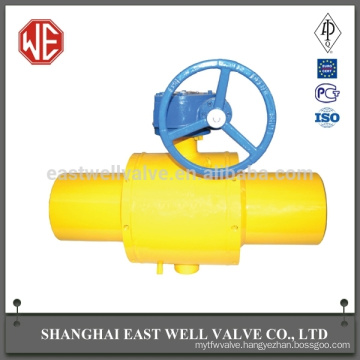 High quality 200mm pneumatic wheel fully welded ball valve